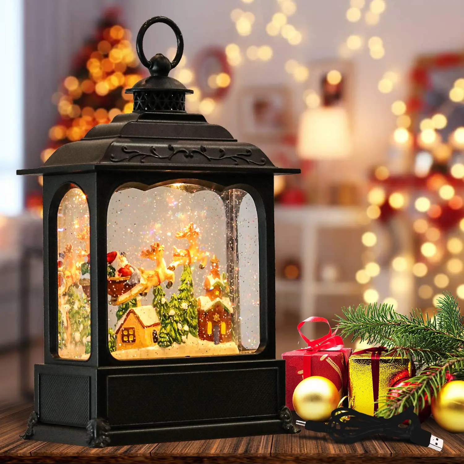 Christmas Snow Globe Lanterns